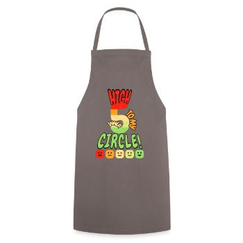 Tape 5 pour mon cercle rapproché - Tablier de cuisine - gris - Devant - AI Model Male 185 dark (185cm)