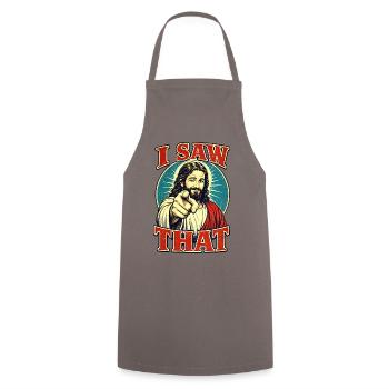 JESUS SAW THAT - Kochschürze - Grau - Vorne - AI Model Male 185 dark (185cm)