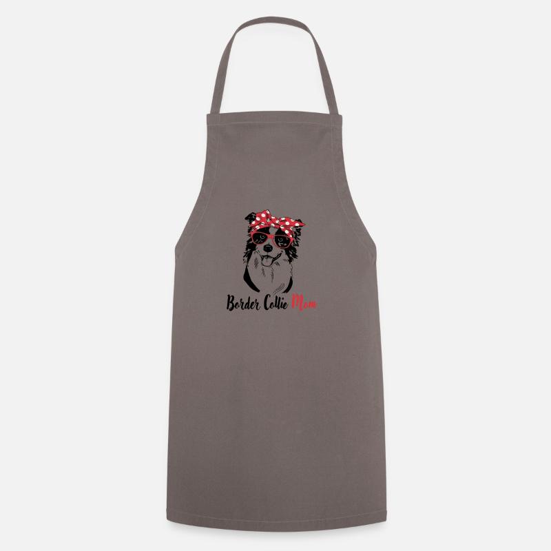 Border Collie - Cooking Apron - grey