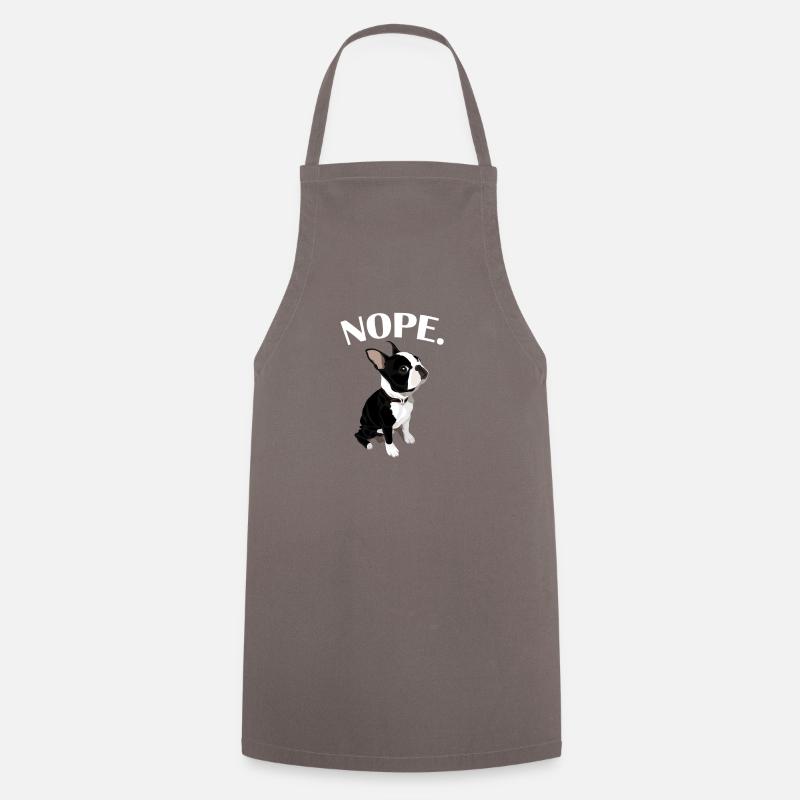 Boston Terrier - Tablier de cuisine - gris