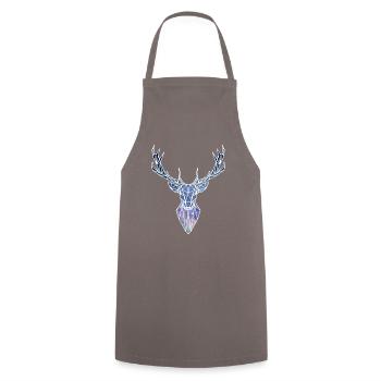 Hirsch Sterne - Cooking Apron - grey - Front - AI Model Male 185 dark (185cm)