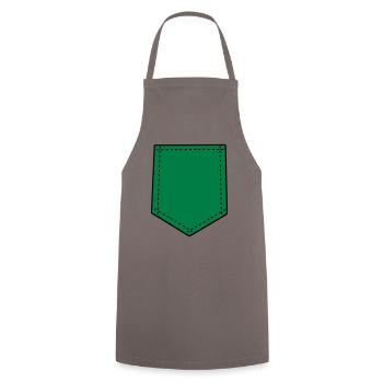 Brusttasche für T-Shirts (Farbauswahl) - Kochschürze - Grau - Vorne - AI Model Male 185 dark (185cm)
