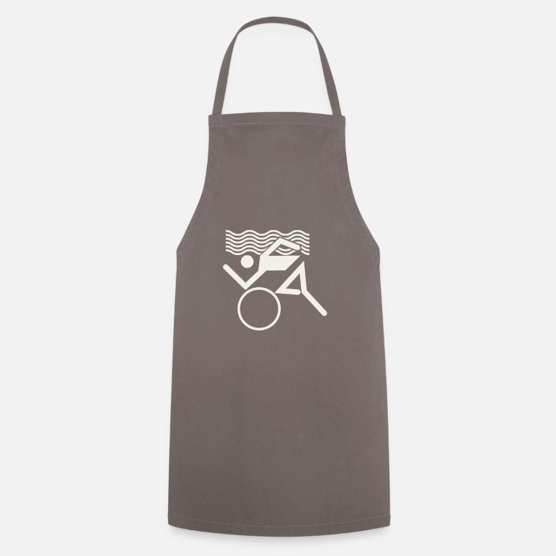Swim Bike Run - Cooking Apron - grey