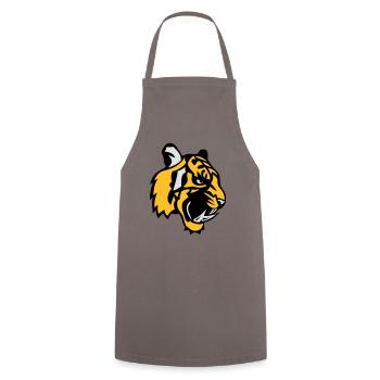 tiger face cartoon mascot 28 - Cooking Apron - grey - Front - AI Model Male 185 dark (185cm)