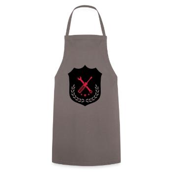 handwerker_wappen_02 - Tablier de cuisine - gris - Devant - AI Model Male 185 dark (185cm)