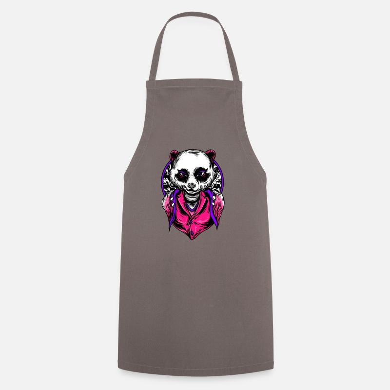 Stylish Panda Panda Bear Bear No.16 - Cooking Apron - grey