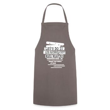 humour anti guerre hippie festival vert amour geek - Tablier de cuisine - gris - Devant - AI Model Male 185 dark (185cm)