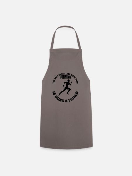 Jogger Training Dad rennen laufen fit joggen Vater - Kochschürze - Grau