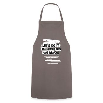 flower power joke disarmament peace sign birthday - Cooking Apron - grey - Front - AI Model Male 185 dark (185cm)