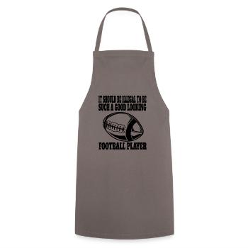 Entraîneur de football américain Fan de football américain - Tablier de cuisine - gris - Devant - AI Model Male 185 dark (185cm)