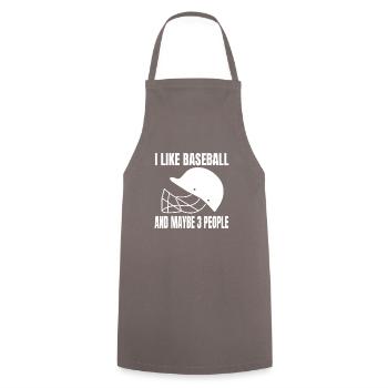 Cadeau de baseball Baseball Lovers Jeu de baseball - Tablier de cuisine - gris - Devant - AI Model Male 185 dark (185cm)