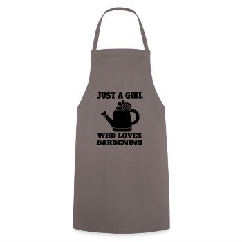 Gardener Girl Orchard Garden Hobby Gardener - Cooking Apron - grey - Front - AI Model Male 185 dark (185cm)
