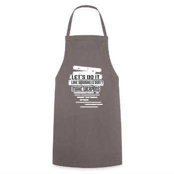 contre-culture hippie présent amour citation drôle - Tablier de cuisine - gris - Devant - AI Model Male 185 dark (185cm)