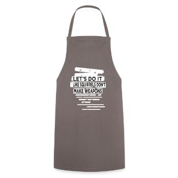 blague hippie oiseau paix géniale pour paris anti guerre - Tablier de cuisine - gris - Devant - AI Model Male 185 dark (185cm)