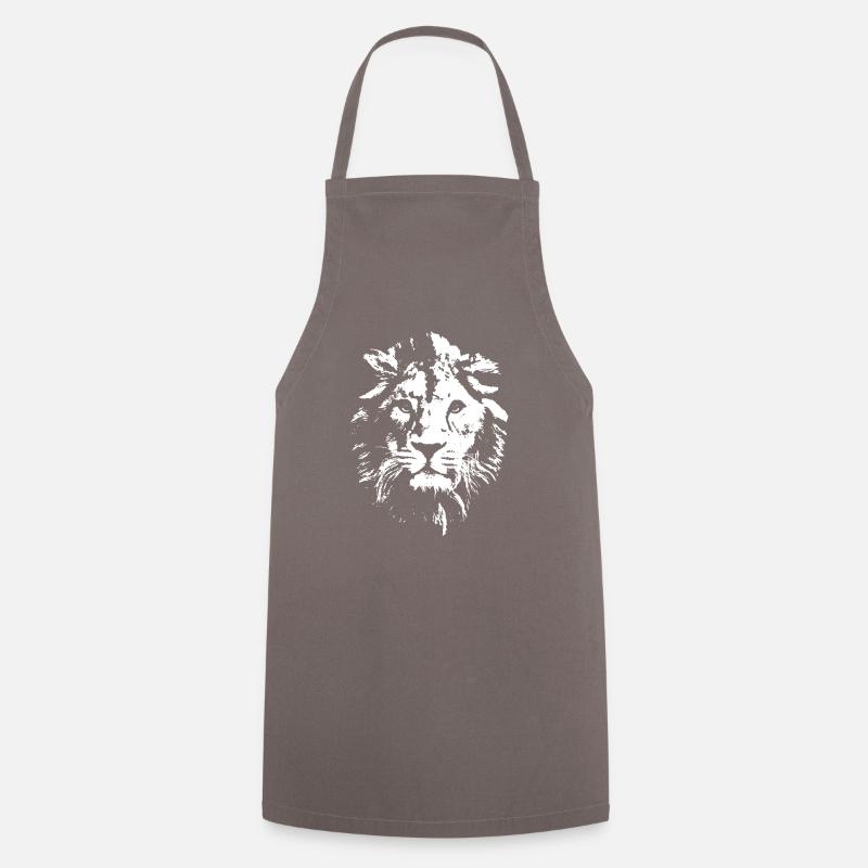 Lion Lion's Head - Cooking Apron - grey