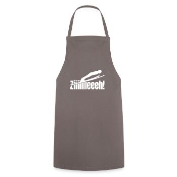 ZIEH Spruch Skispringer skispringen - Kochschürze - Grau - Vorne - AI Model Male 185 dark (185cm)