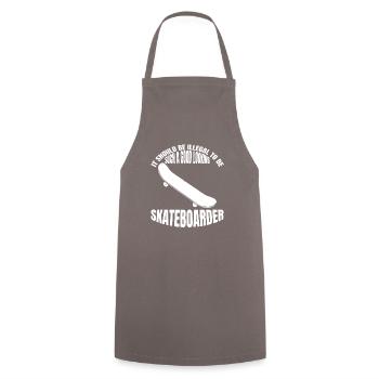 Skateboard Longboard Skating Skateboarding Skater - Cooking Apron - grey - Front - AI Model Male 185 dark (185cm)