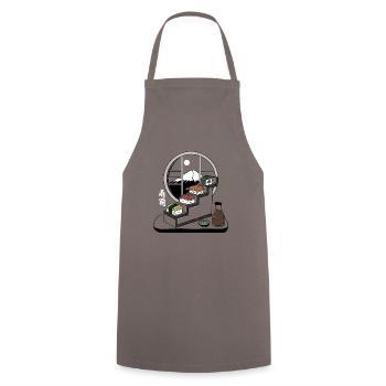 The Sushi Bar - Cooking Apron - grey - Front - AI Model Male 185 dark (185cm)