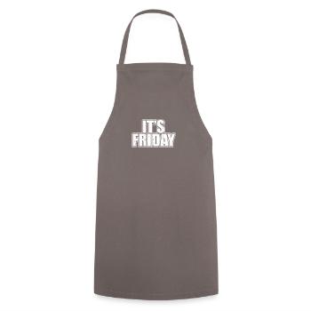 Grunge Friday White Weekly Prank Funny Jokes Pun - Tablier de cuisine - gris - Devant - AI Model Male 185 dark (185cm)