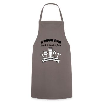 Men's, Women's, Humorous, Humorous T-Shirt Gift - Cooking Apron - grey - Front - AI Model Male 185 dark (185cm)