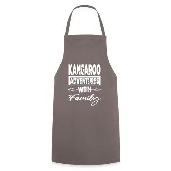 Kangaroo Habitats Joke Sayings Birthday Present - Cooking Apron - grey - Front - AI Model Male 185 dark (185cm)