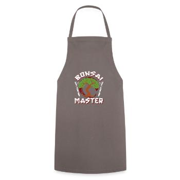 Bonsai Master - Cooking Apron - grey - Front - AI Model Male 185 dark (185cm)
