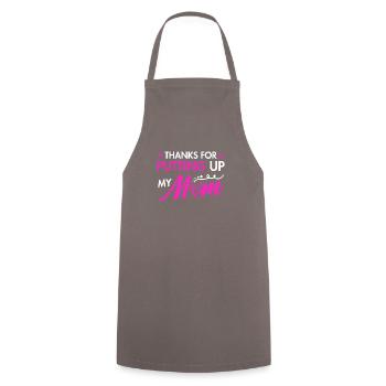 Merci d’avoir accueilli ma mère - Tablier de cuisine - gris - Devant - AI Model Male 185 dark (185cm)