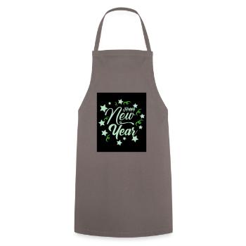 Nouvel An 7 - Tablier de cuisine - gris - Devant - AI Model Male 185 dark (185cm)