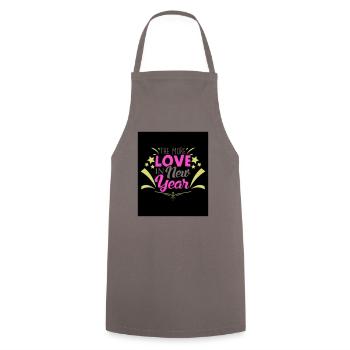 Nouvel An 6 - Tablier de cuisine - gris - Devant - AI Model Male 185 dark (185cm)