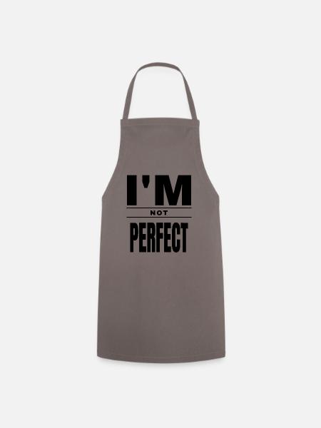 Imperfectly Perfect: Fuck Perfection Shirt - Kochschürze - Grau
