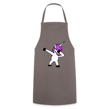 Licorne Dabbing Dab Danse Soirée Pose Geste Drôle - Tablier de cuisine - gris - Devant - AI Model Male 185 dark (185cm)