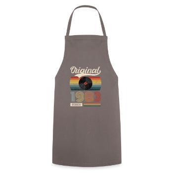1983 Vintage Cadeau d’anniversaire Tee Style rétro - Tablier de cuisine - gris - Devant - AI Model Male 185 dark (185cm)