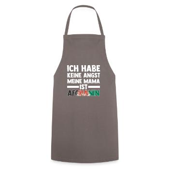 Ich habe keine Angst meine Mama ist Afghanin - Kochschürze - Grau - Vorne - AI Model Male 185 dark (185cm)