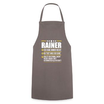 Rainer - Kochschürze - Grau - Vorne - AI Model Male 185 dark (185cm)