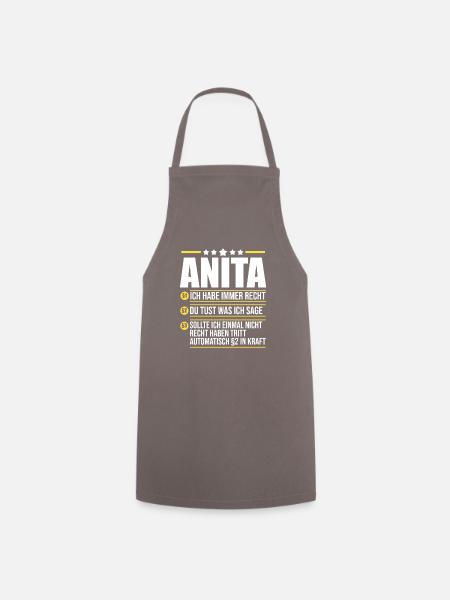 Anita - Kochschürze - Grau