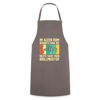 Grillparty Grillmeister Grill Grillen - Kochschürze - Grau - Vorne - AI Model Male 185 dark (185cm)