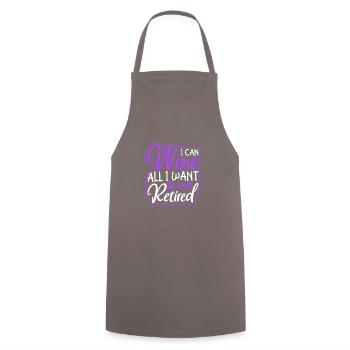 Vinification Vigneron Amateur de vin Amateur de vin - Tablier de cuisine - gris - Devant - AI Model Male 185 dark (185cm)
