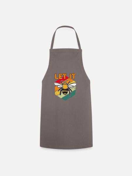 Let it Bee - Bienen - Kochschürze - Grau