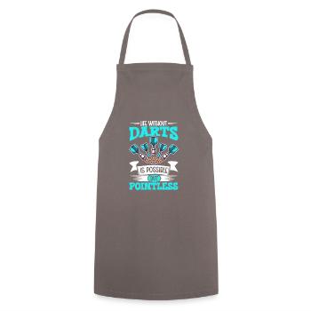 Fléchettes Joueur Fléchettes Fléchettes - Tablier de cuisine - gris - Devant - AI Model Male 185 dark (185cm)