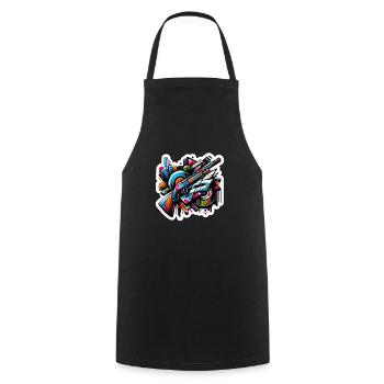 Tir au pigeon d’argile Tir au pigeon d’argile - Tablier de cuisine - noir - Devant - AI Model Male 185 dark (185cm)