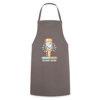 Hip Replacement Surgery Hip Surgery Post-op - Cooking Apron - grey - Front - AI Model Male 185 dark (185cm)