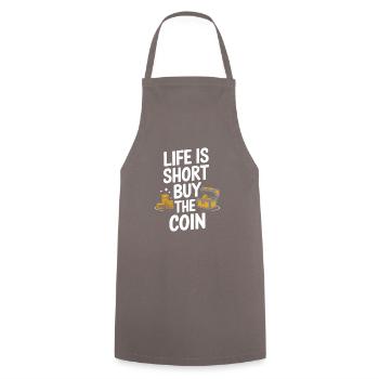 Coin Collector Coin Collection Numismatic History - Cooking Apron - grey - Front - AI Model Male 185 dark (185cm)