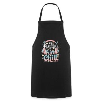 Chill Vibes Amateur de musique décontractée Relaxante - Tablier de cuisine - noir - Devant - AI Model Male 185 dark (185cm)