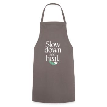 Emotional Healing Journey Towards Mindfulness and - Cooking Apron - grey - Front - AI Model Male 185 dark (185cm)