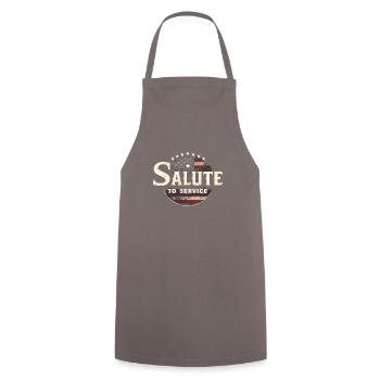 Honor Veterans Day with Patriotism and Military - Kochschürze - Grau - Vorne - AI Model Male 185 dark (185cm)