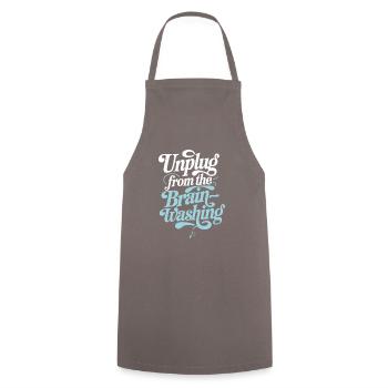 Mind Control Mk-Ultra Conspiracy And Government - Cooking Apron - grey - Front - AI Model Male 185 dark (185cm)