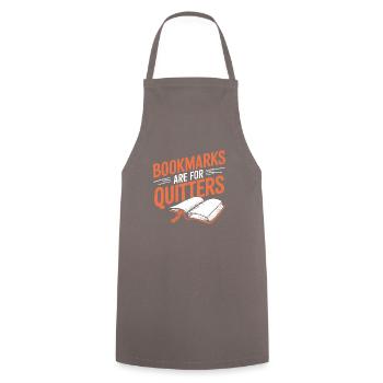 Book-like humour, Witty reading quotes, Literary - Cooking Apron - grey - Front - AI Model Male 185 dark (185cm)