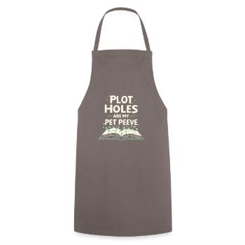 Book-like humour, Witty reading quotes, Literary - Cooking Apron - grey - Front - AI Model Male 185 dark (185cm)