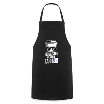 Emotional Burnout Humor Funny Stress Quotes - Cooking Apron - black - Front - AI Model Male 185 dark (185cm)