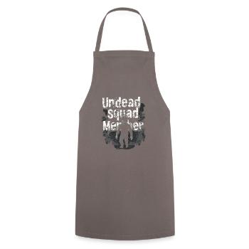 Zombie Apocalypse Humor Lustige Untote Zitate - Kochschürze - Grau - Vorne - AI Model Male 185 dark (185cm)